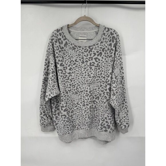 American Eagle Ahh-amazingly Soft Jegging Fit Animal Print Sweatshirt Women M - Picture 1 of 9